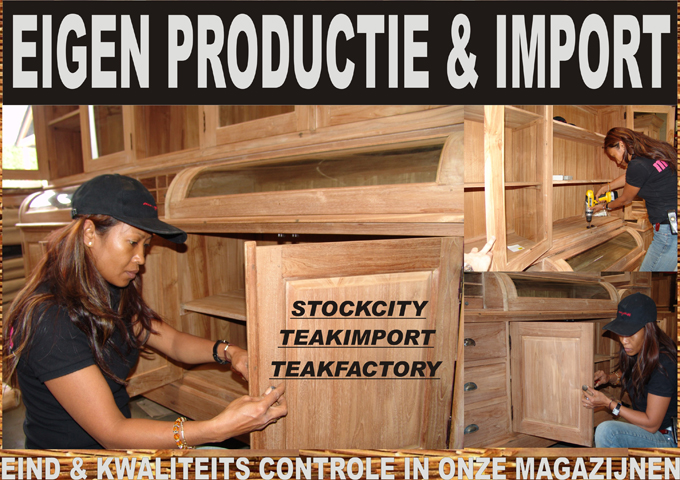 Teak meubelen voor binnen en buiten, eigen productie en import!